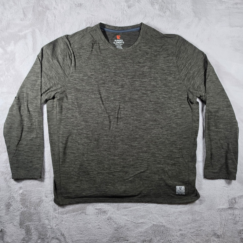 Rugged Elements Long Sleeve Shirt Mens XL Olive Durable Utility‎ Performance